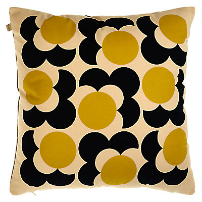 Orla Kiely Bigspot Flower Reversible Cushion Lemon